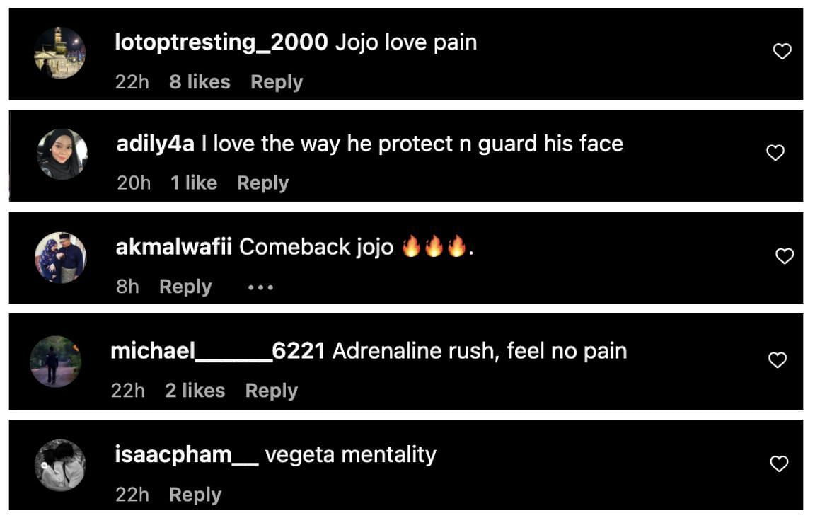 Comments from Instagram